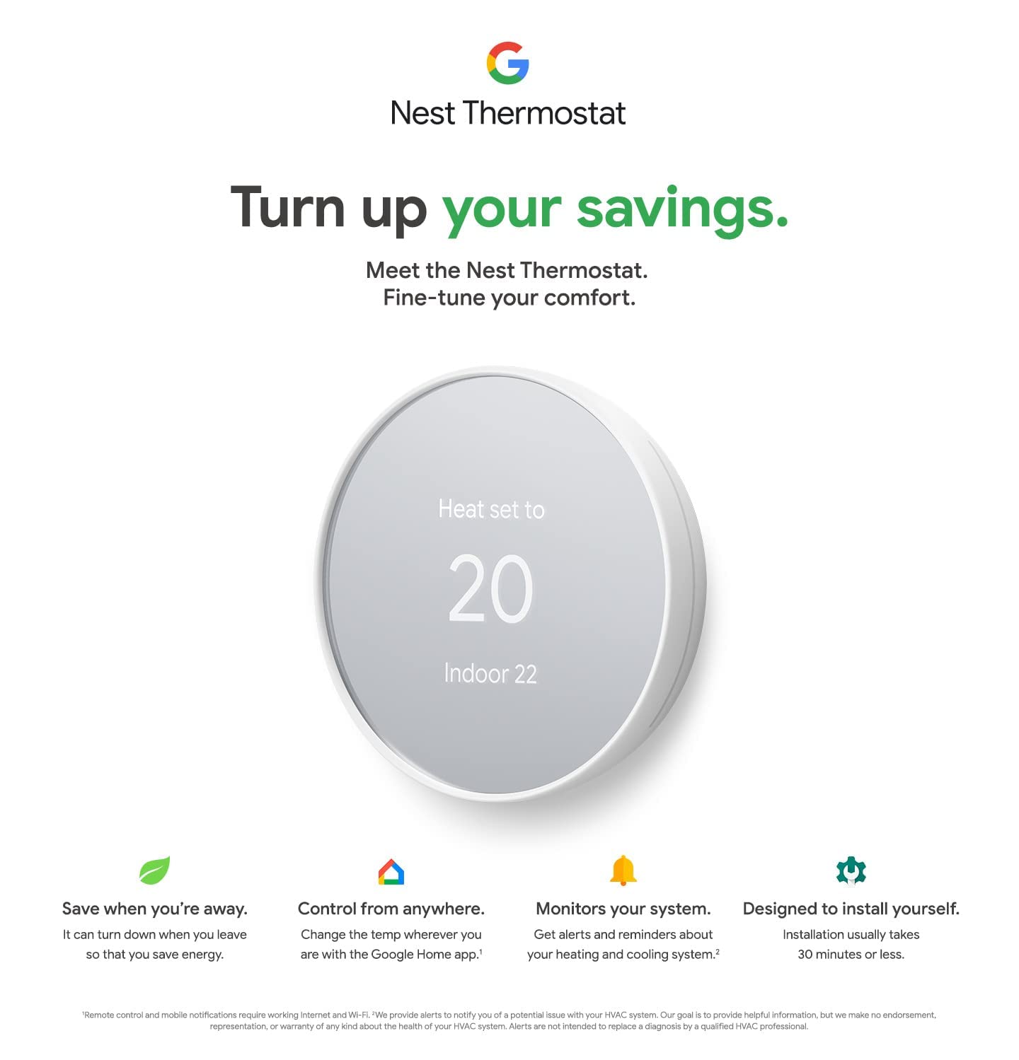 Google Nest Smart Wifi Thermostat for Home