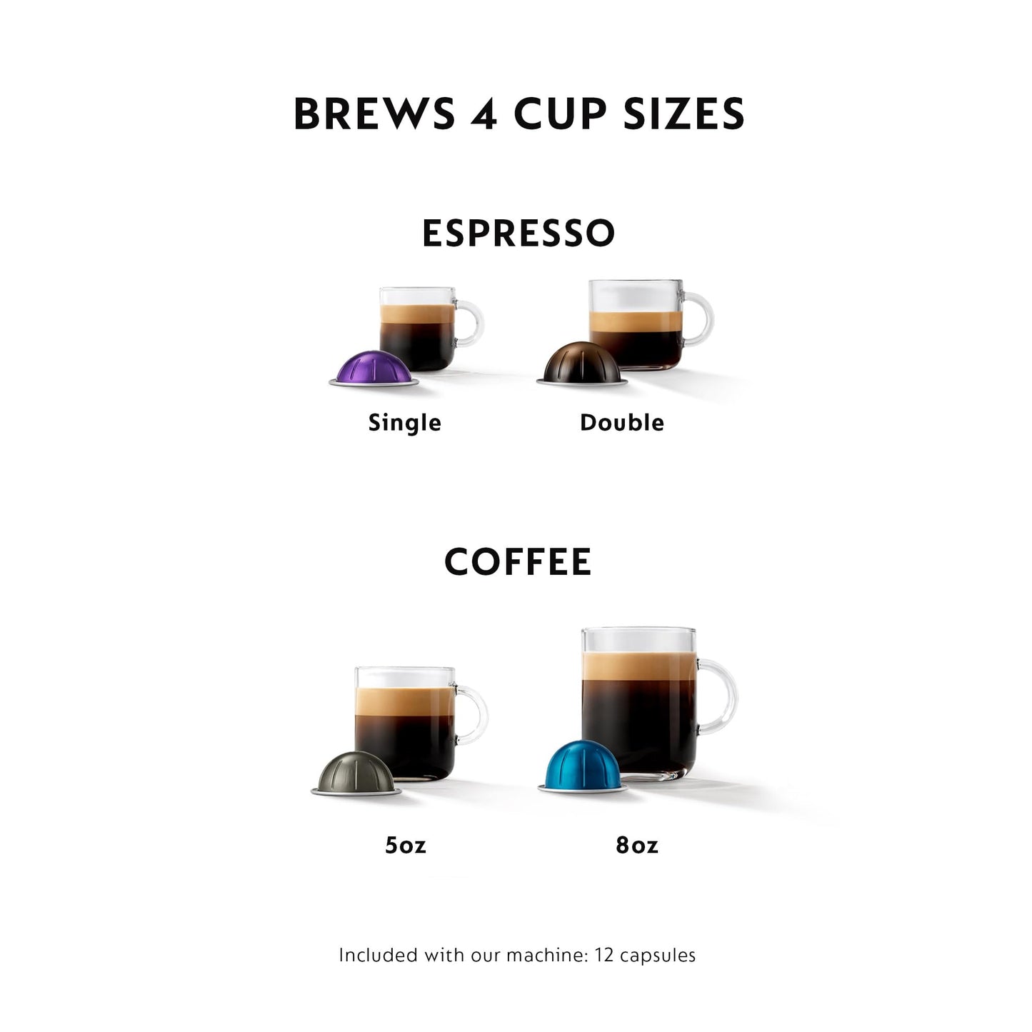 Nespresso Vertuo Coffee and Espresso Machine, Chrome