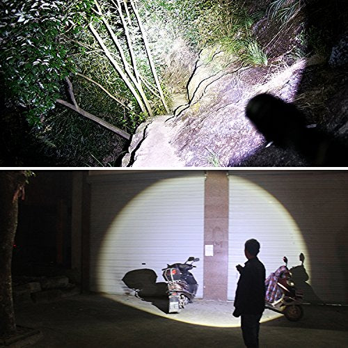 Ploarnovo 2 Pack Tactical Flashlight 2000 Lumens LED with Adjustable Focus and 5 Light Modes for Camping Hiking Emergency, Hurricane, Power Outage,Gift-Giving
