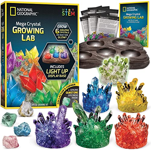 Mega Crystal Growing Science Kit with Light-Up Stand
