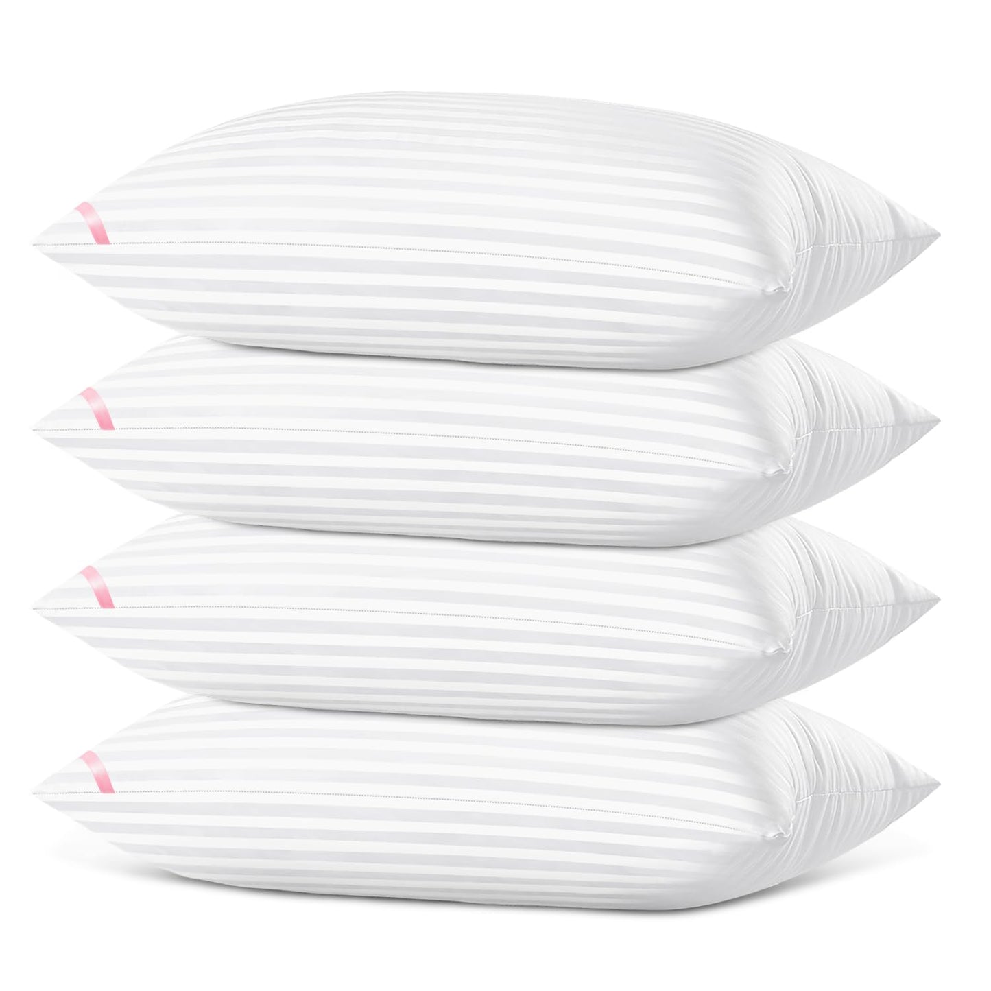 EIUE Bed Pillows for Sleeping 4 Pack Queen Size,Pillows for Side and Back Sleepers,Super Soft Down Alternative Microfiber Filled Pillows,20 x 30 Inches