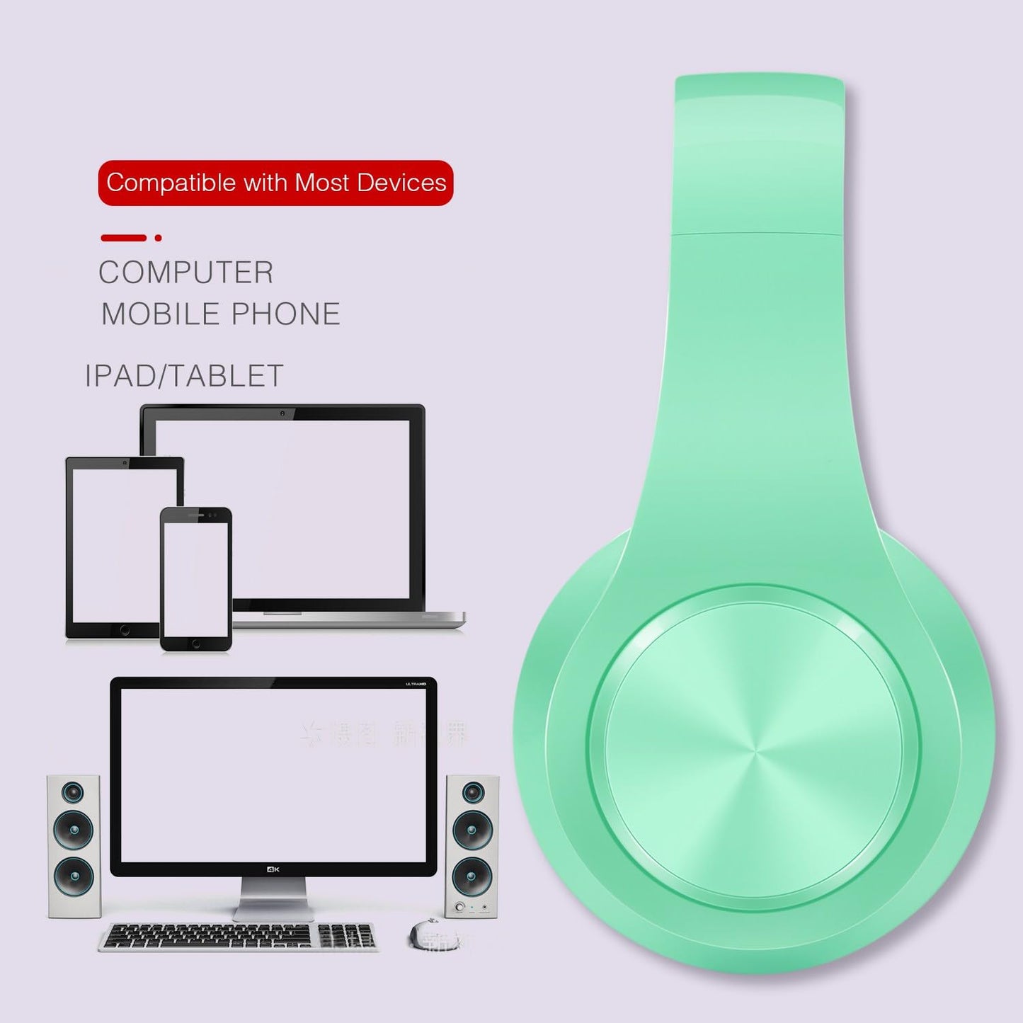 Bluetooth Over-Ear Headphones with FM & Micro SD