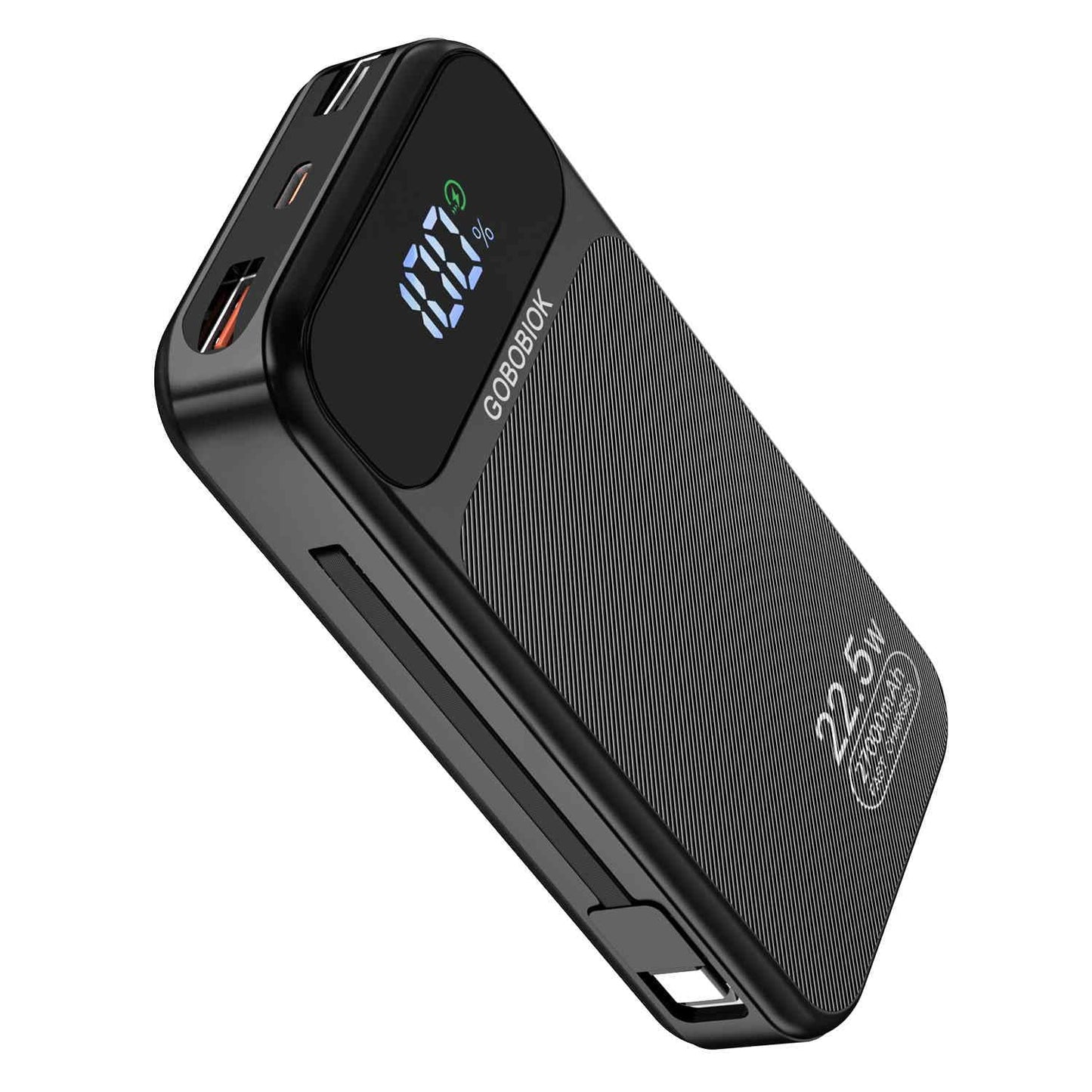GOBOBIOK 27000mAh Portable Charger with Built-in Cables