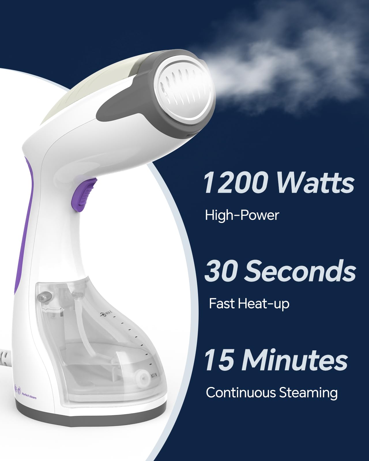 BEAUTURAL Portable Handheld Clothes Steamer