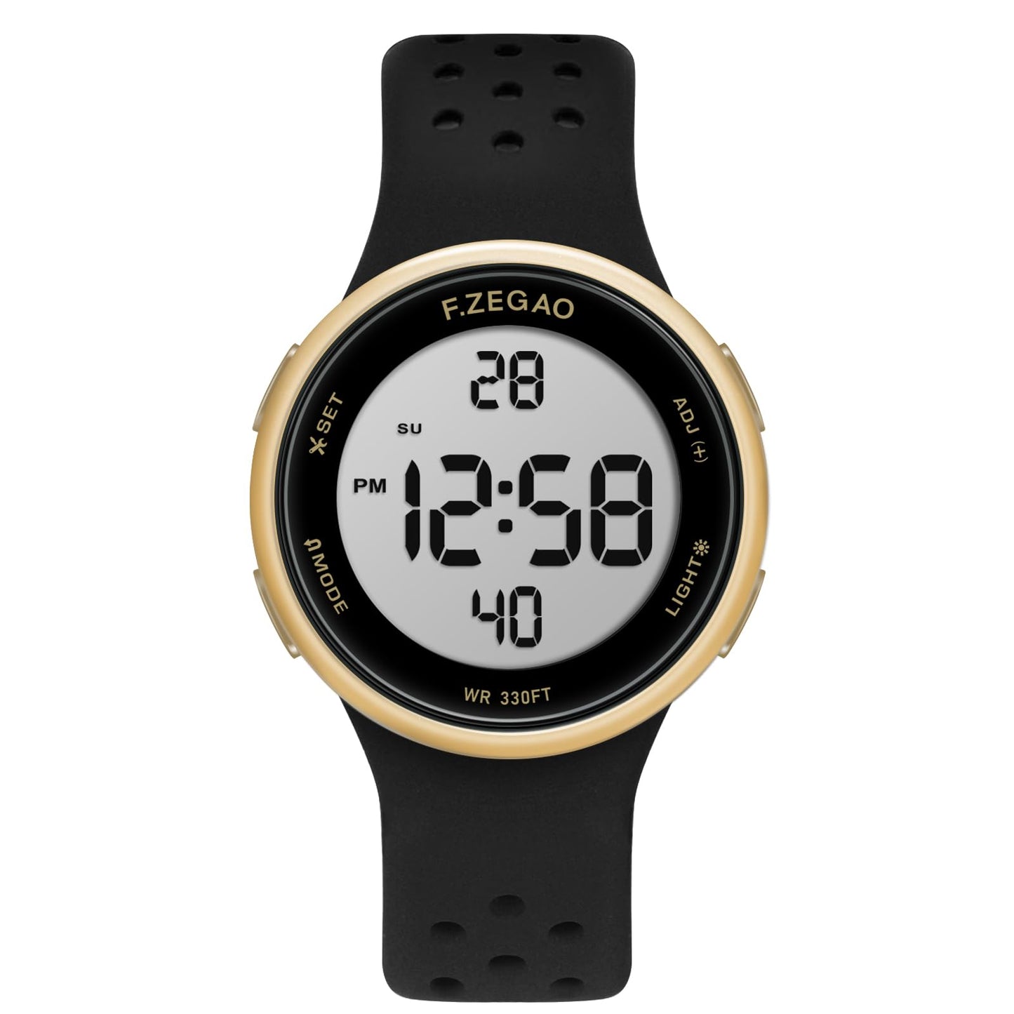 F.ZEGAO Waterproof Digital Watch with Stopwatch