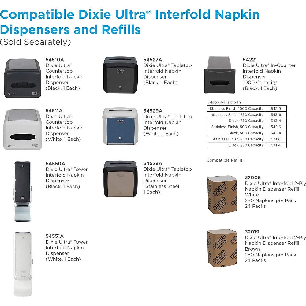 Napkin Dispenser by Georgia-Pacific, Holds 275 Napkins