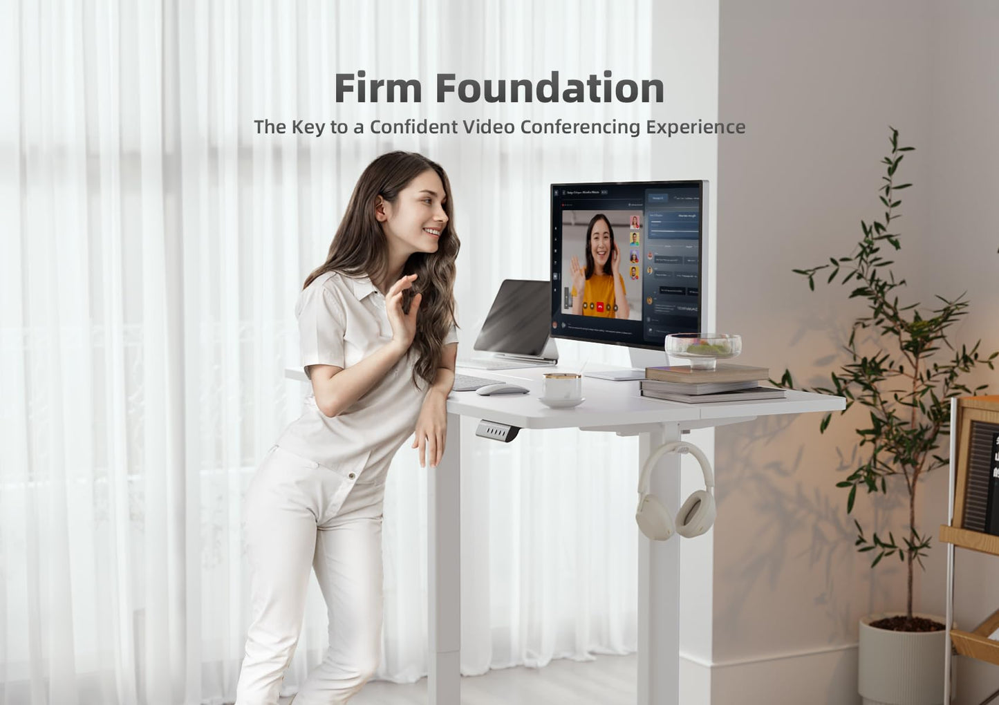 Electric Adjustable Standing Desk by YDN