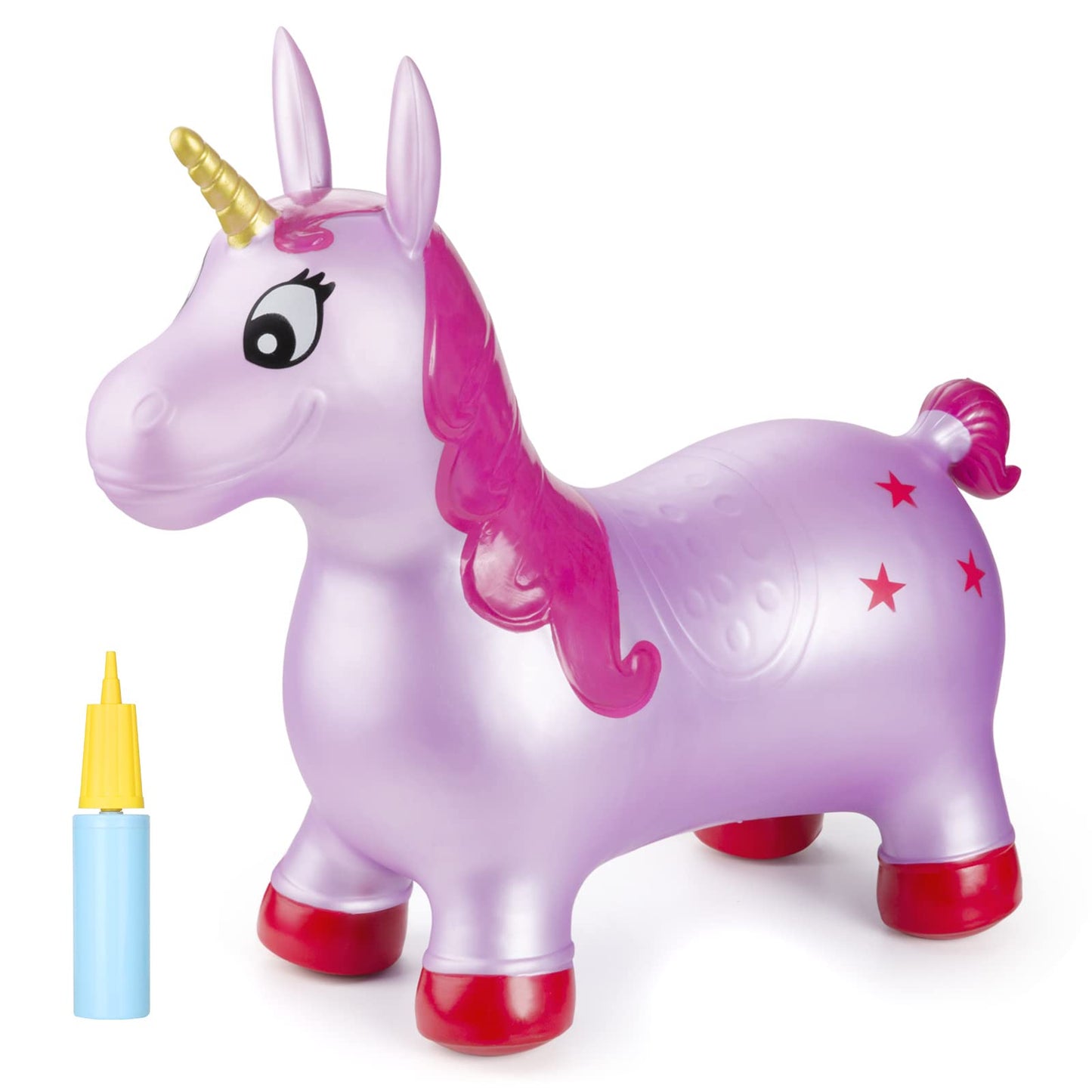 Bouncy Inflatable Unicorn Ride-on Toy for Kids