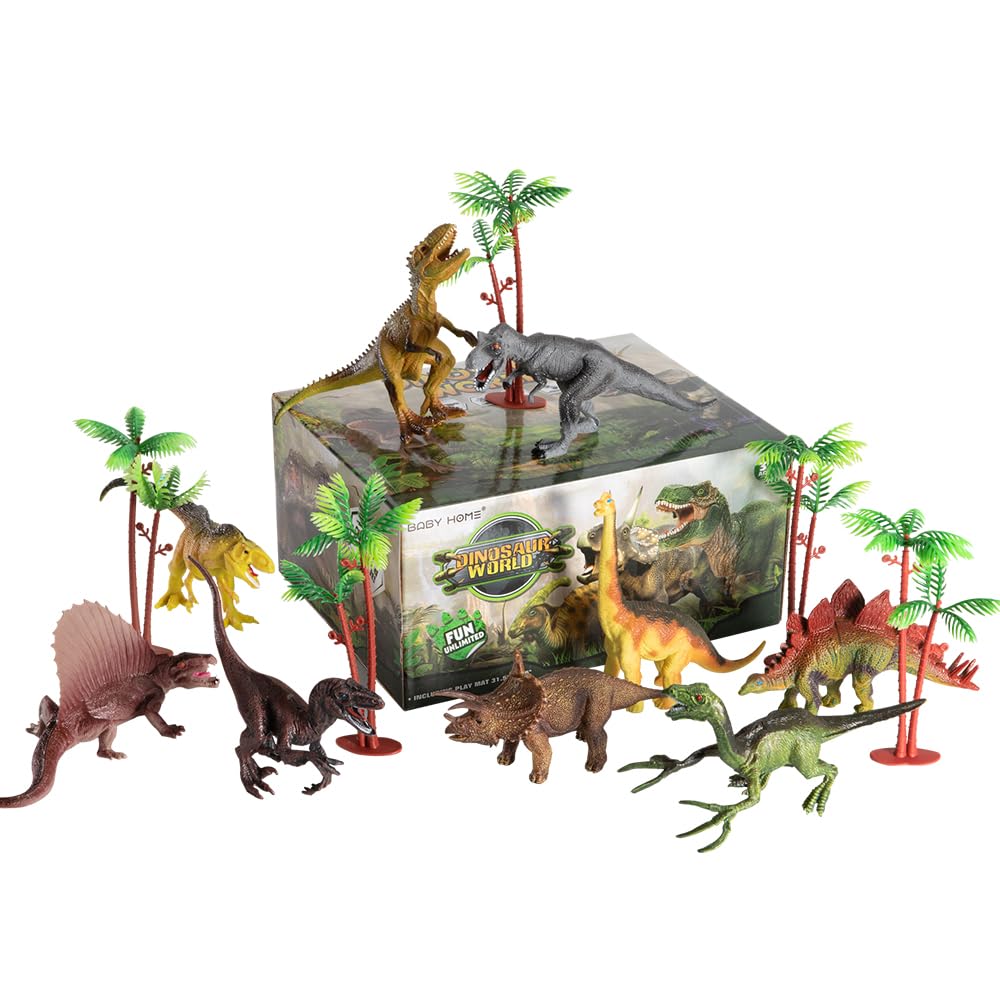 Dinosaur Figures Playset with Mat and Trees
