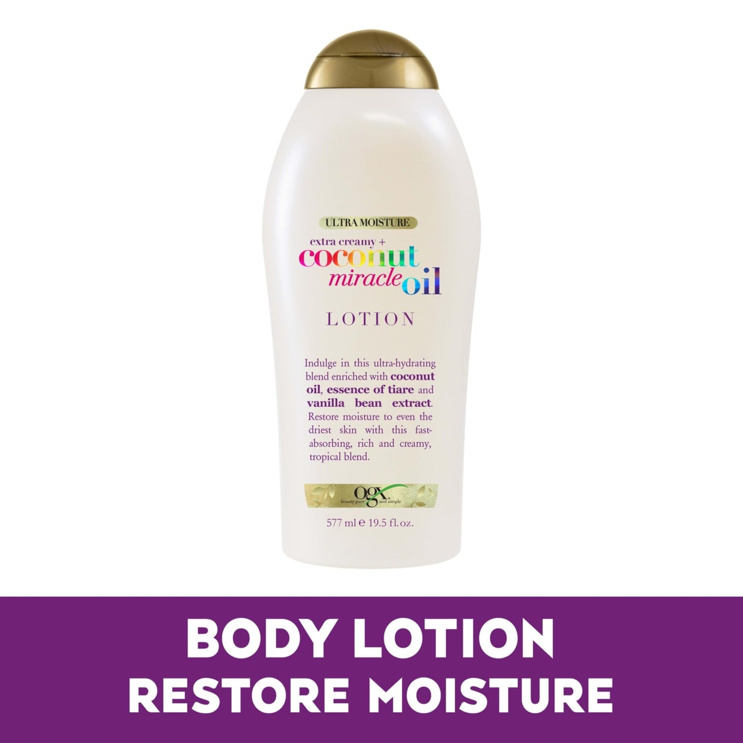 OGX Coconut Miracle Oil Body Lotion, 19.5 Oz
