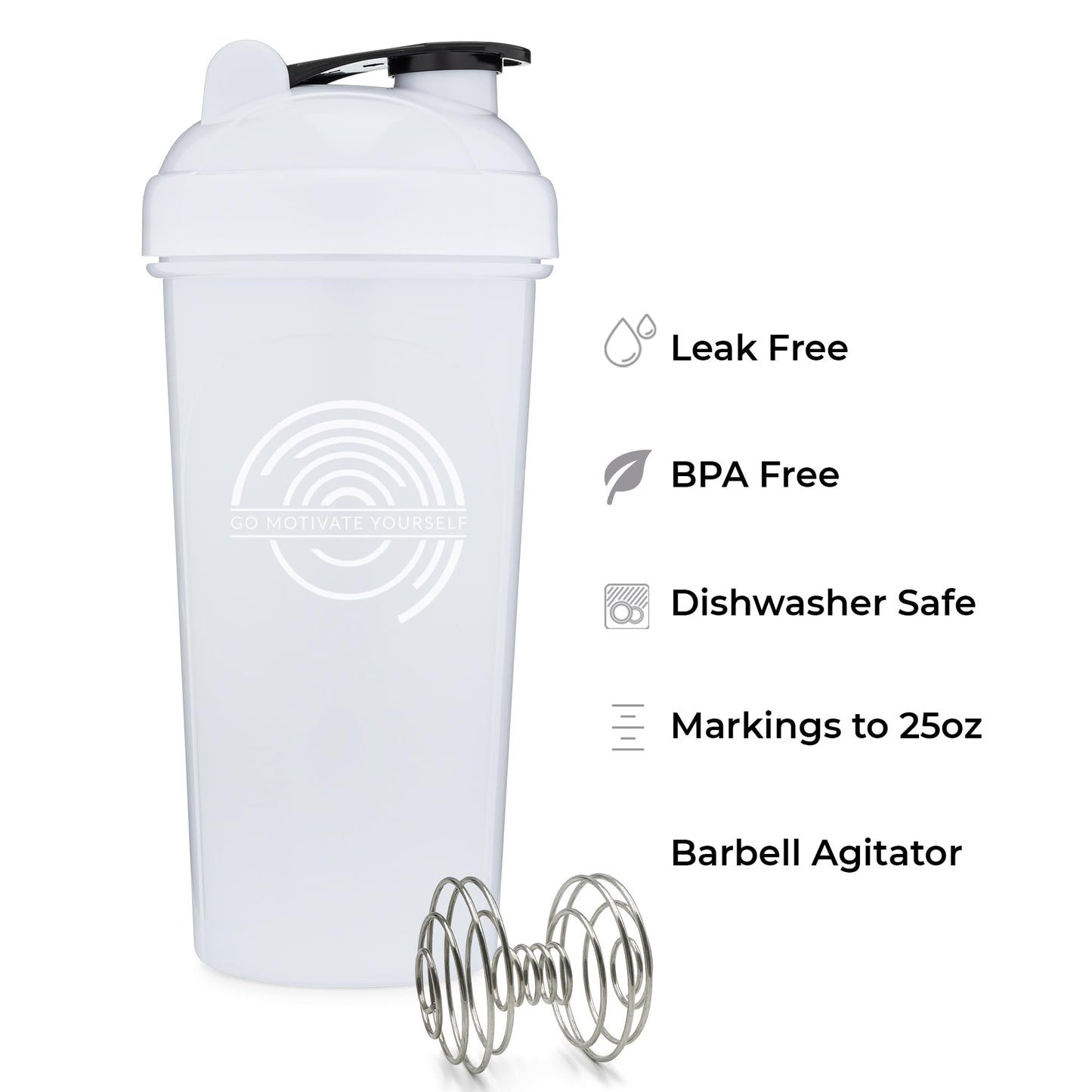 GOMOYO 2-Pack Protein Shaker Bottles, BPA Free