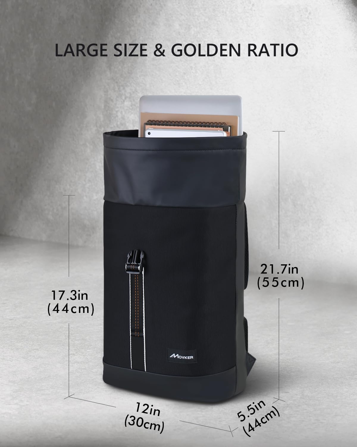 Movker Rolltop Commuter Backpack with Laptop Compartment