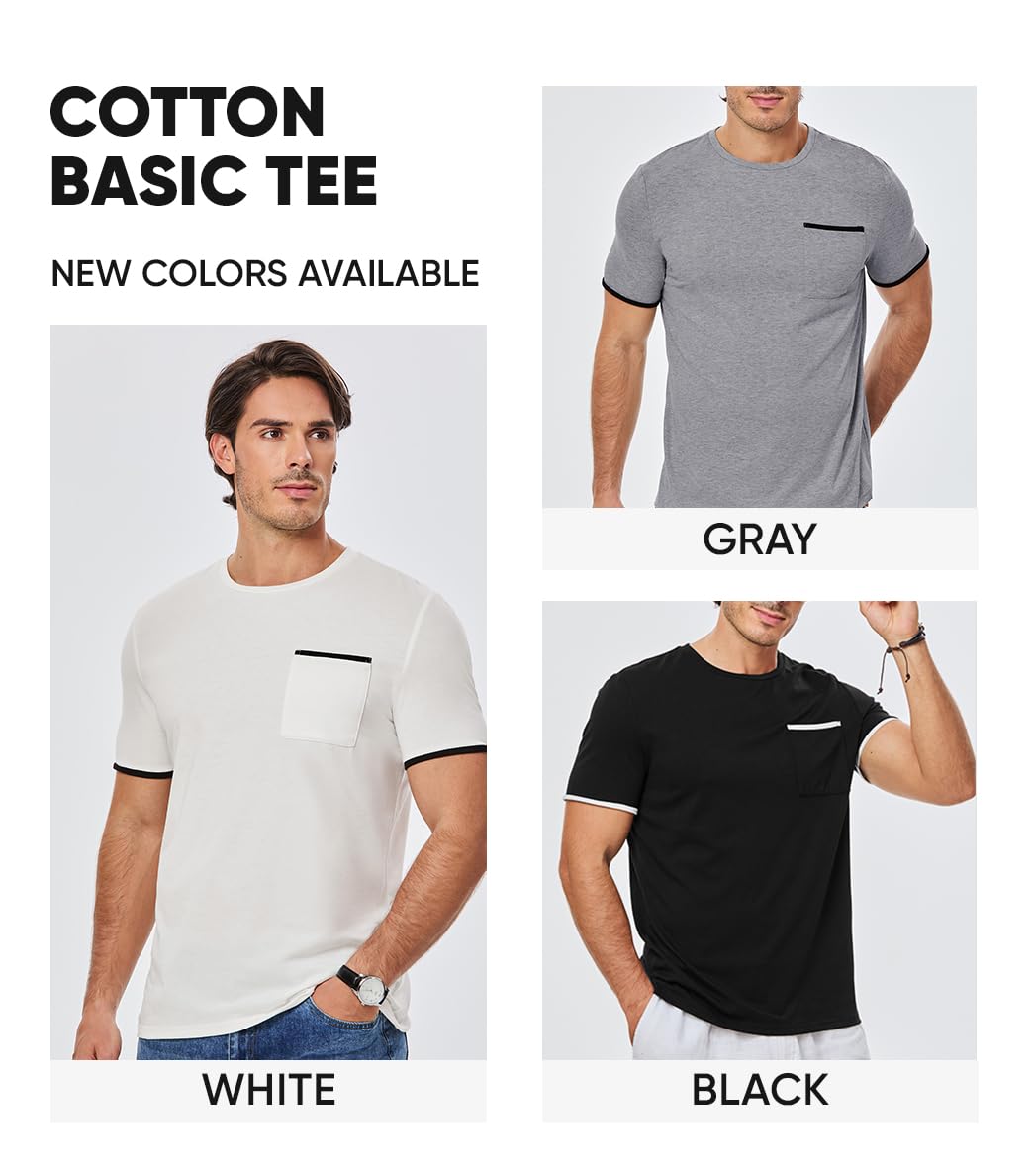 JMIERR Mens 3-Pack Cotton Crewneck T-Shirts