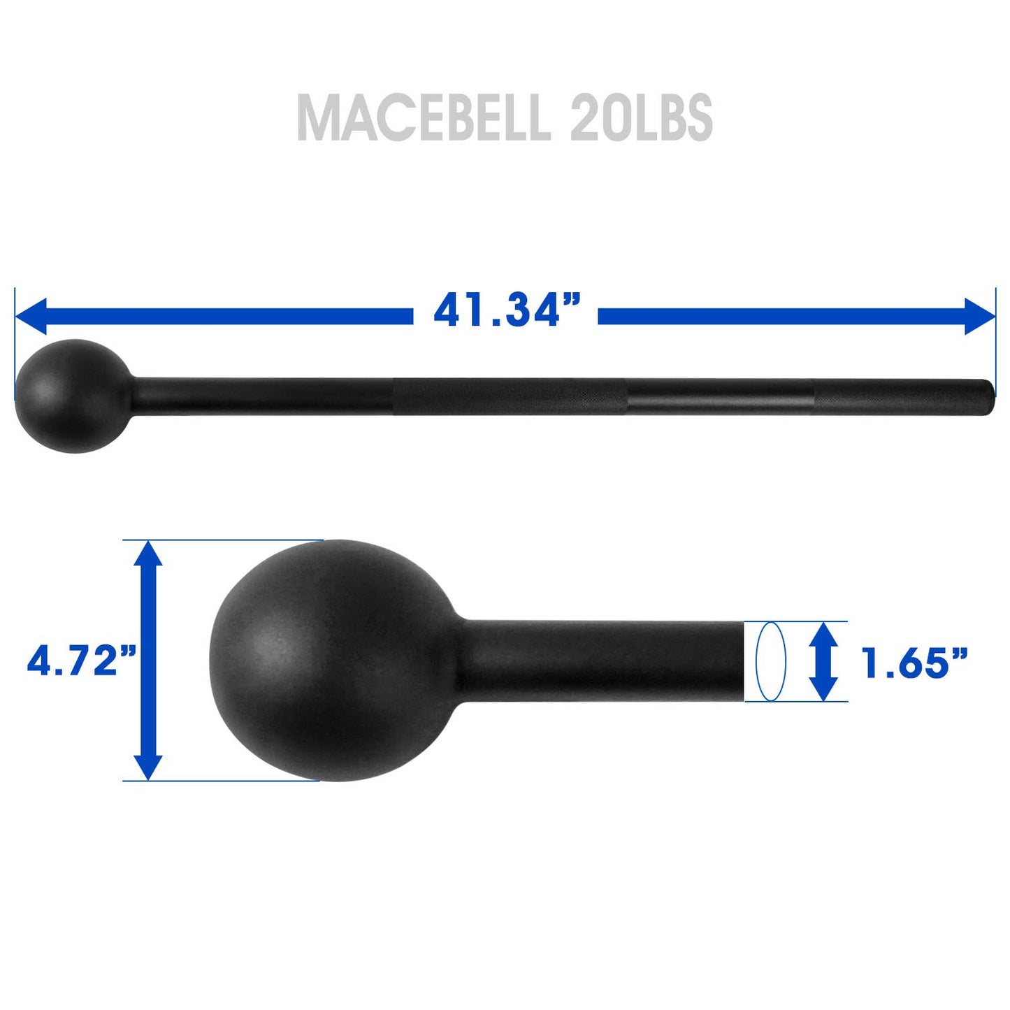 Yes4All 20lb Steel Mace for Strength Training