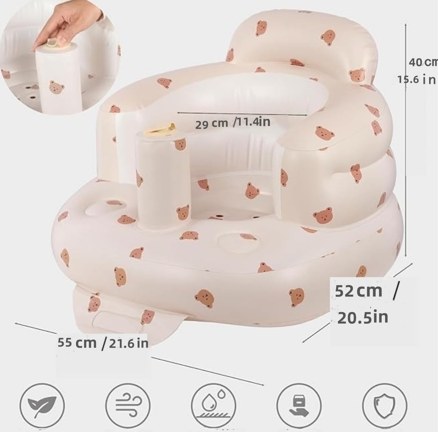 Inflatable Baby Seat for 3-36 Months