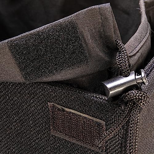 Household Essentials Narrow Collapsible Laundry Hamper with Liner and Lid, Black HE1059