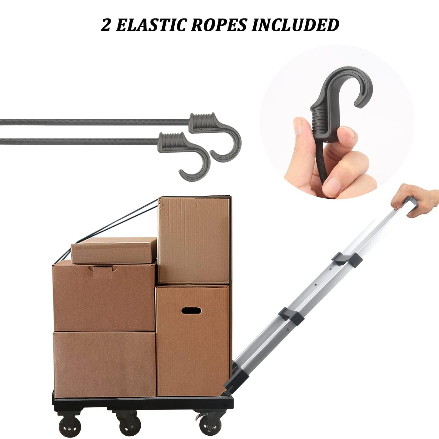 Folding Hand Truck Dolly with Adjustable Handle