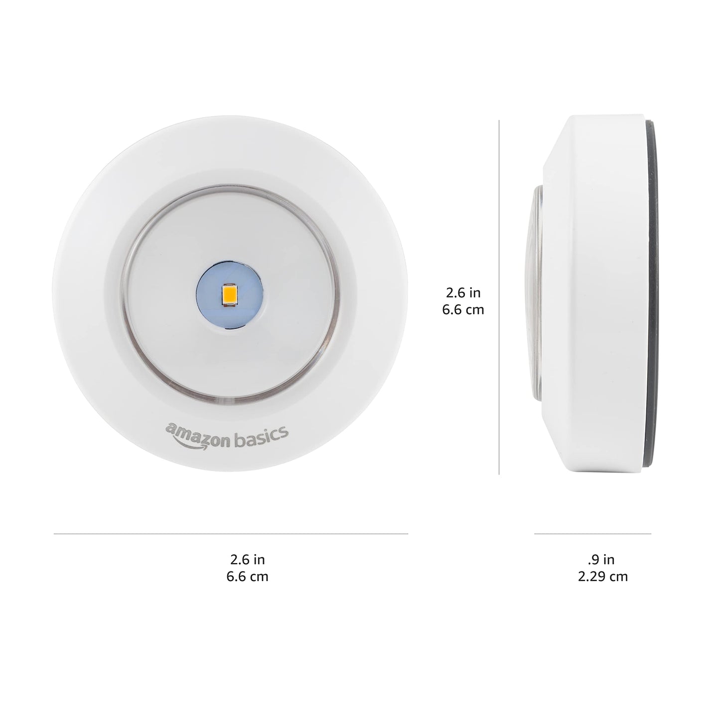 2 Pack Amazon Basics LED Puck Lights