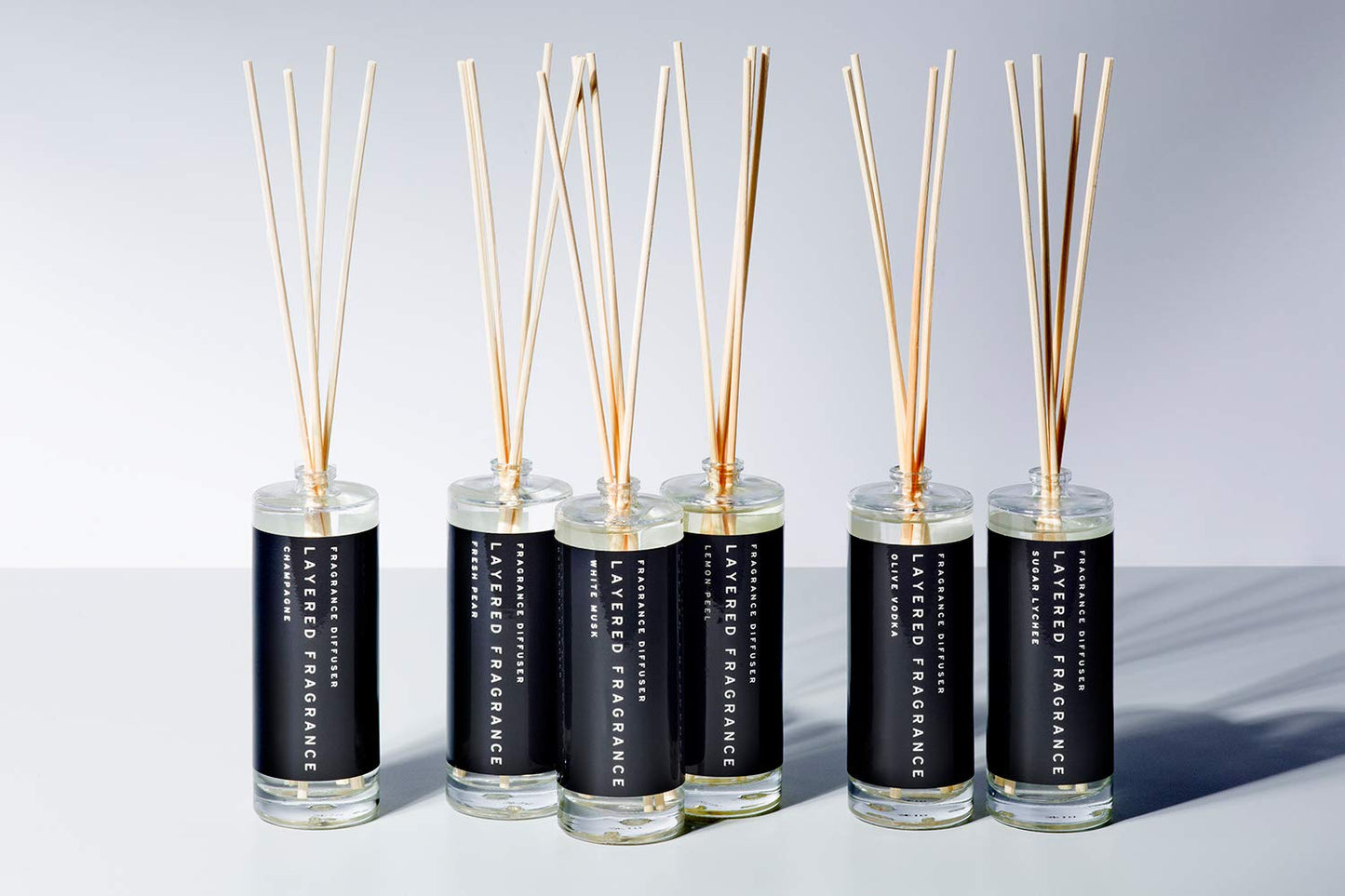 Layered Fragrance Reed Diffuser Set as Home Fragrance Diffusers Made in Japan Layered Fragrance Reed Diffuser Set as Home Fragrance Diffusers Made in Japan 3.4 Fl Oz (Champagne)