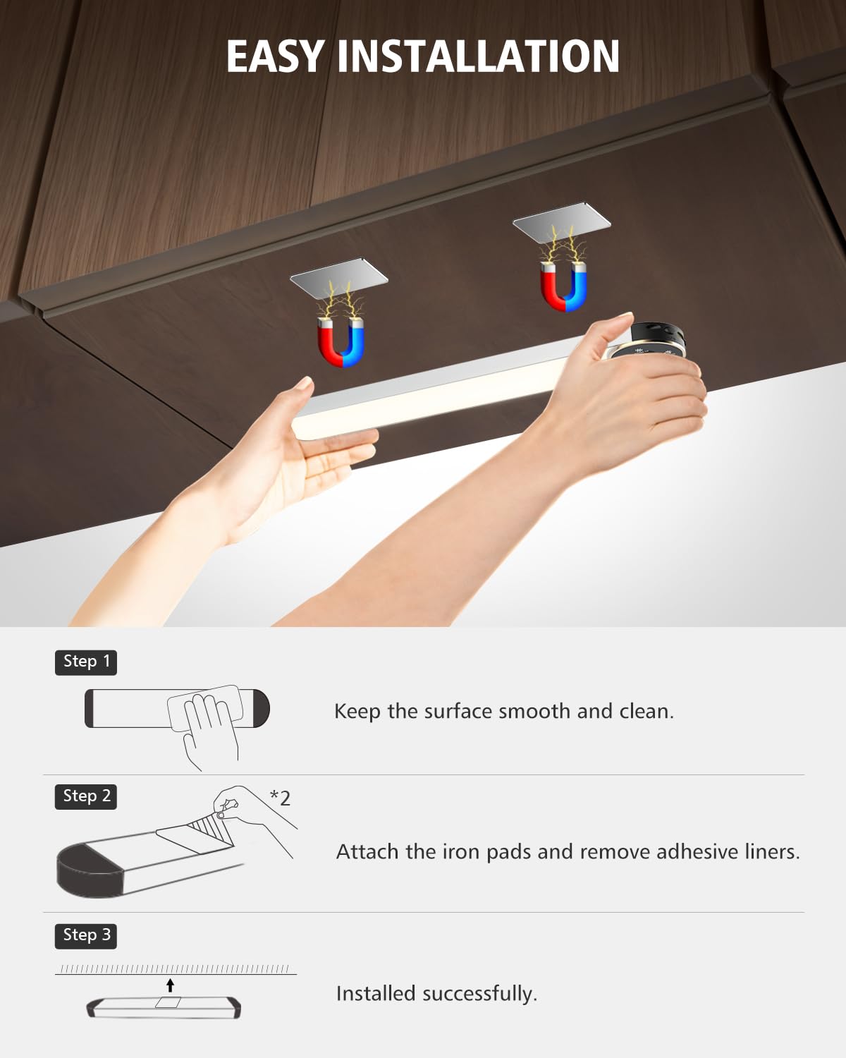 5-Pack LED Motion Sensor Under Cabinet Lights
