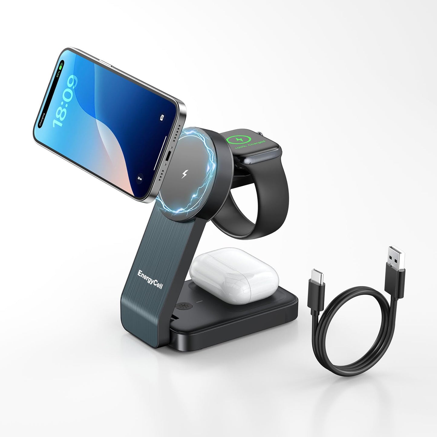 3-in-1 Wireless Charging Station for Apple Devices
