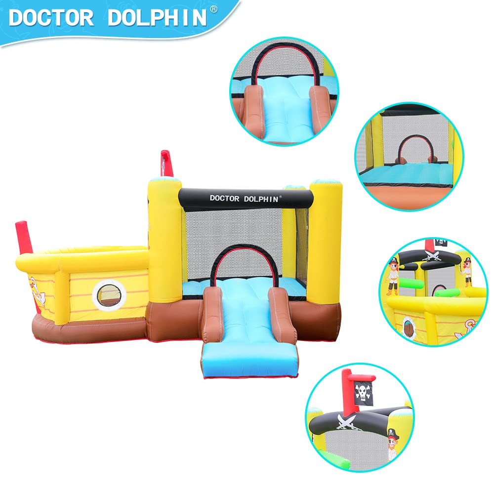 Inflatable Bounce House with Slide and Obstacles
