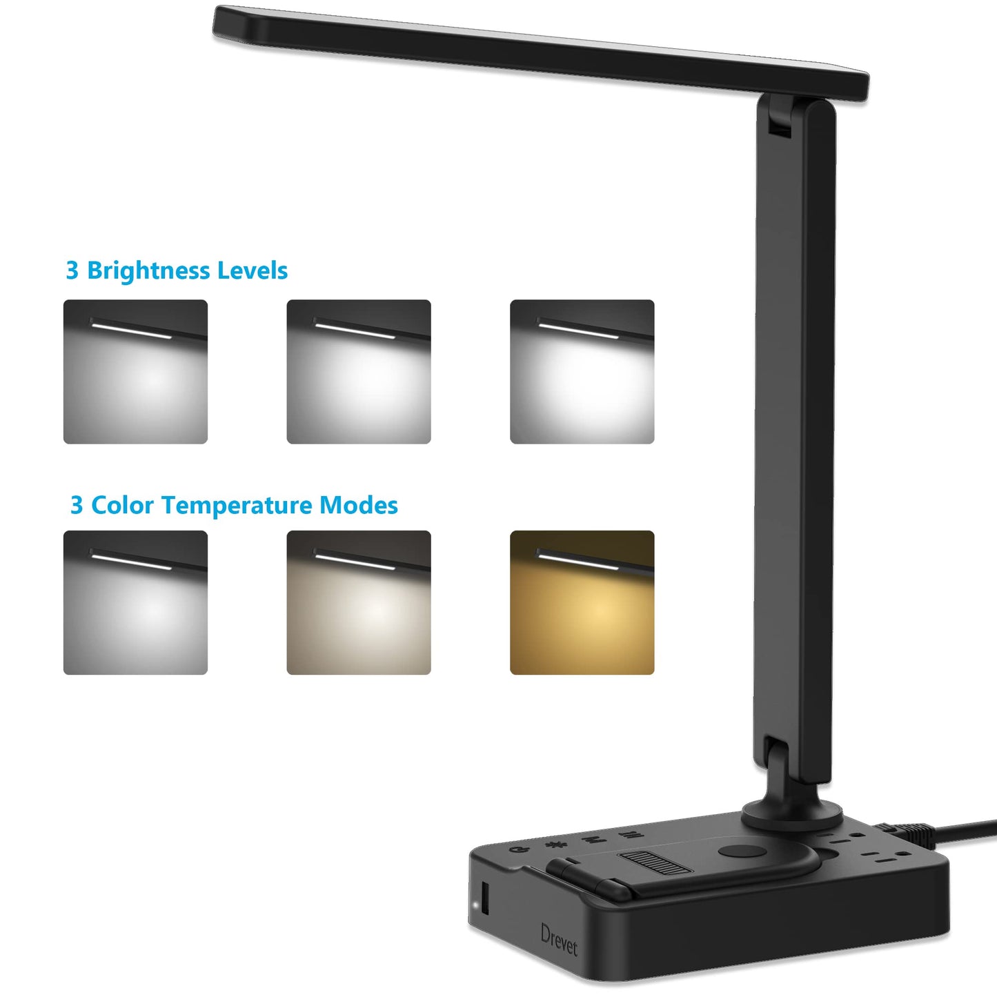 Drevet LED Desk Lamp with Wireless Charger
