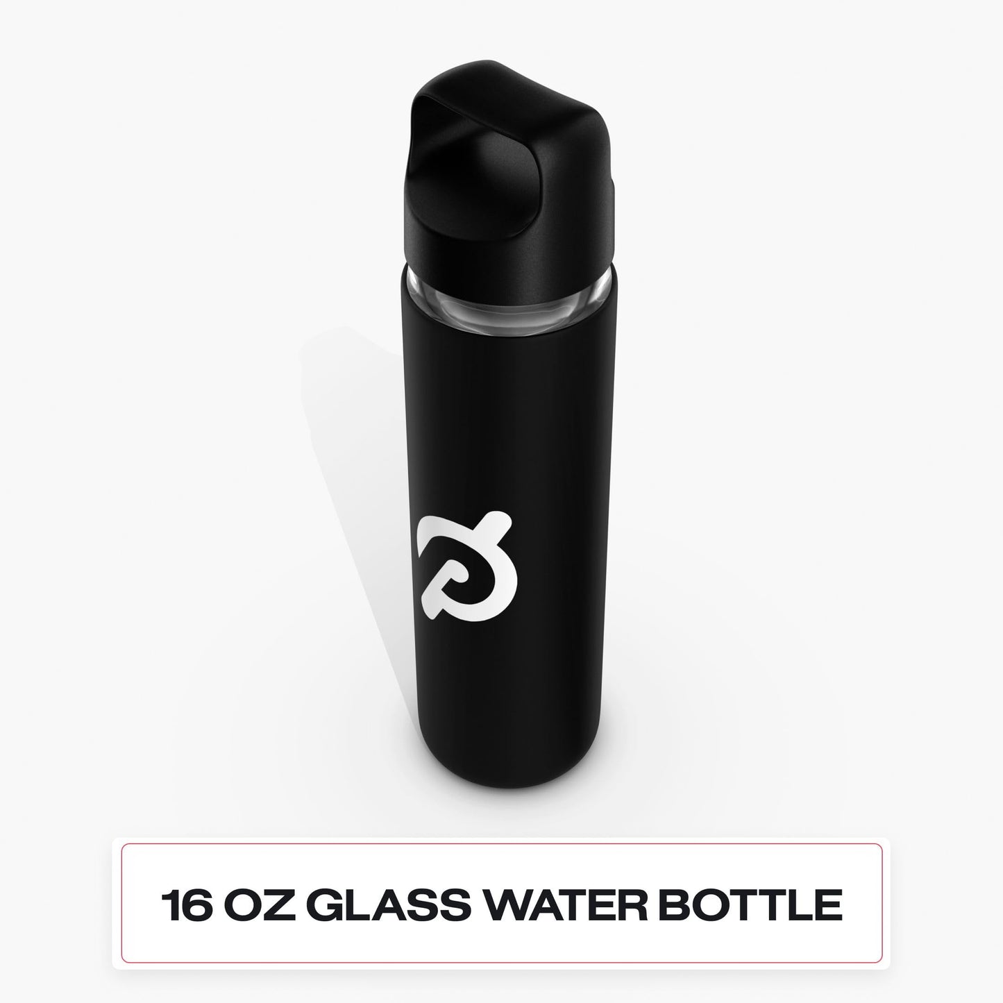 Peloton 16 oz Glass Water Bottle with Sleeve
