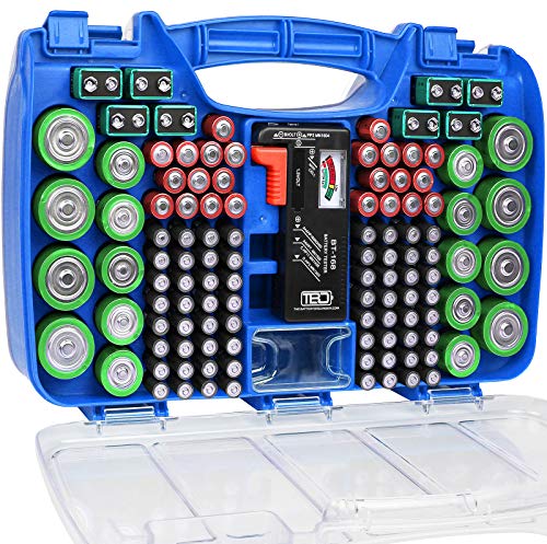 Battery Organizer Storage Case for AA AAA C D 9V