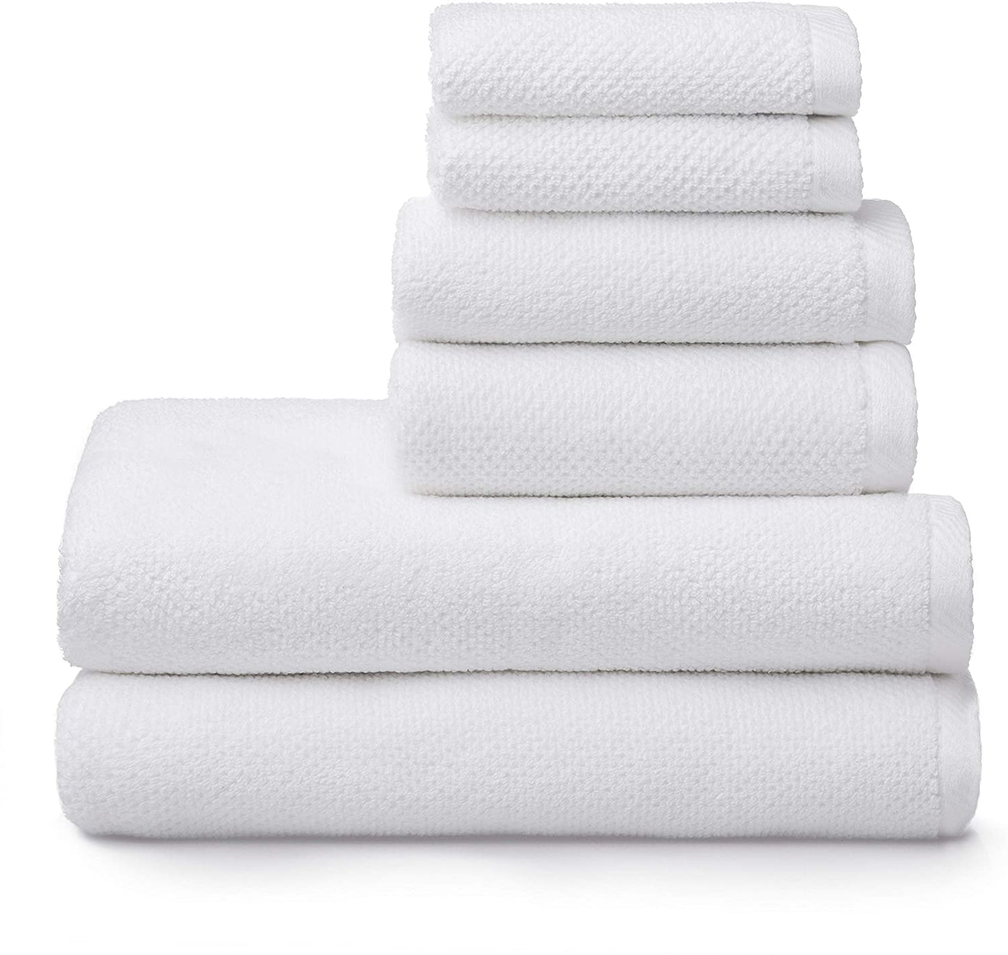 6-Piece Simpli-Magic Textured Bath Towel Set