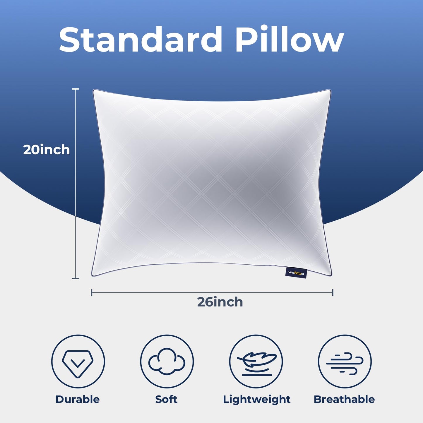Wellos Standard Bed Pillows Set of 2
