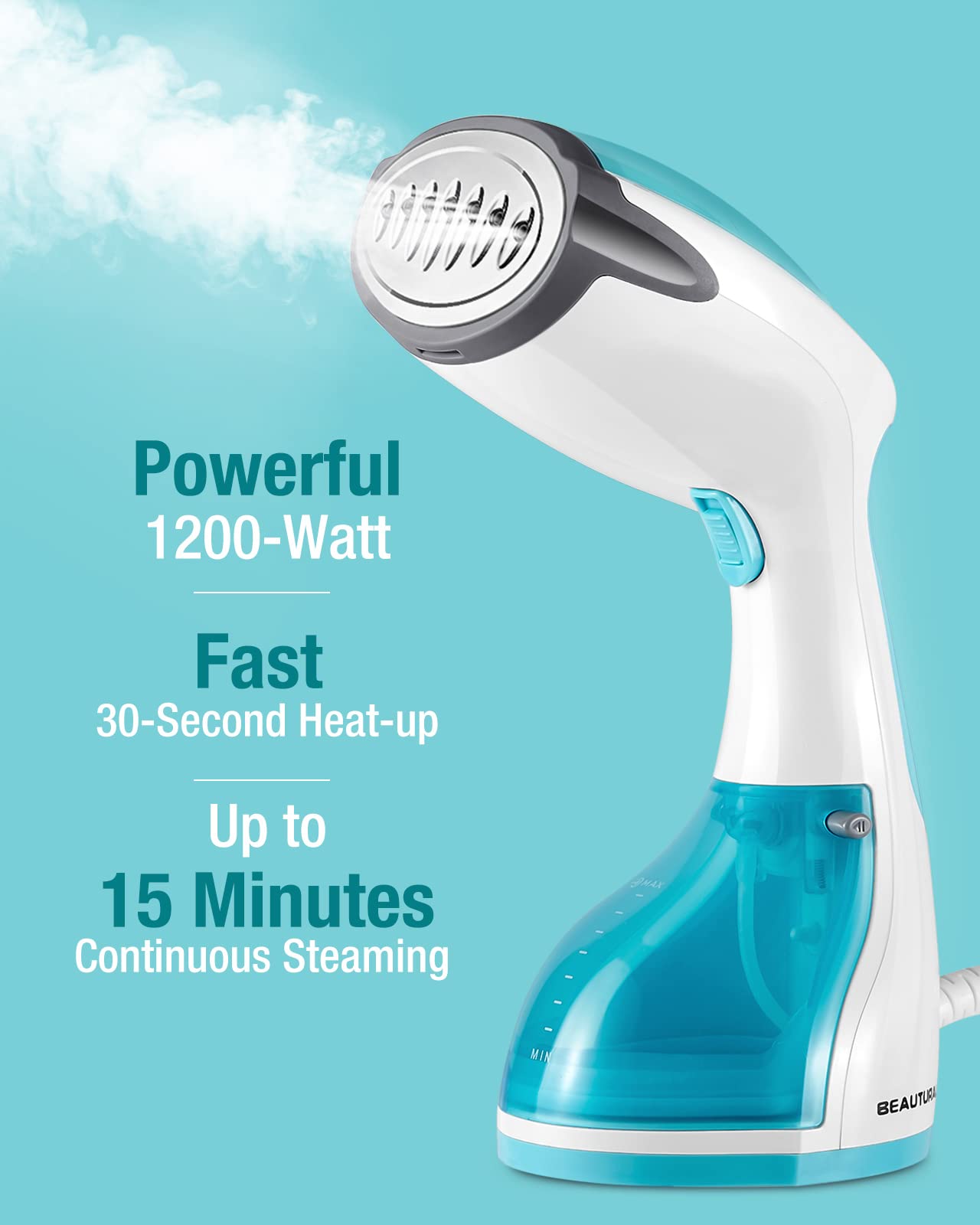 BEAUTURAL Portable Handheld Clothes Steamer