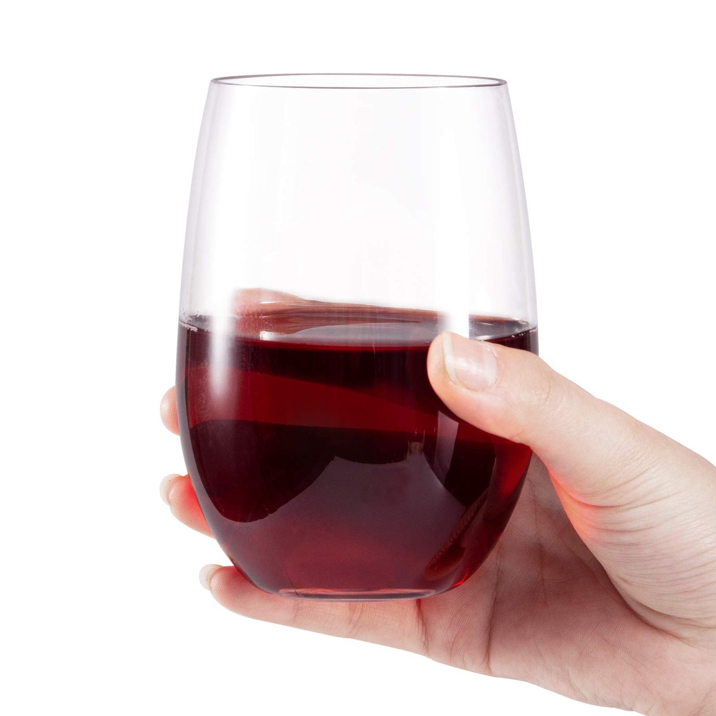 hotder Tritan Wine Glasses Set of 4,20 OZ Stemless BPA-Free Wine Glasses Upgraded,Outdoor Unbreakable Wine Glasses,Clear
