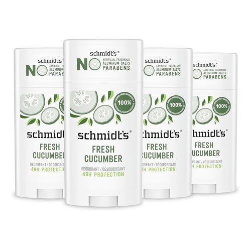 4 Pack Schmidt's Aluminum-Free Natural Deodorant 2.65 oz