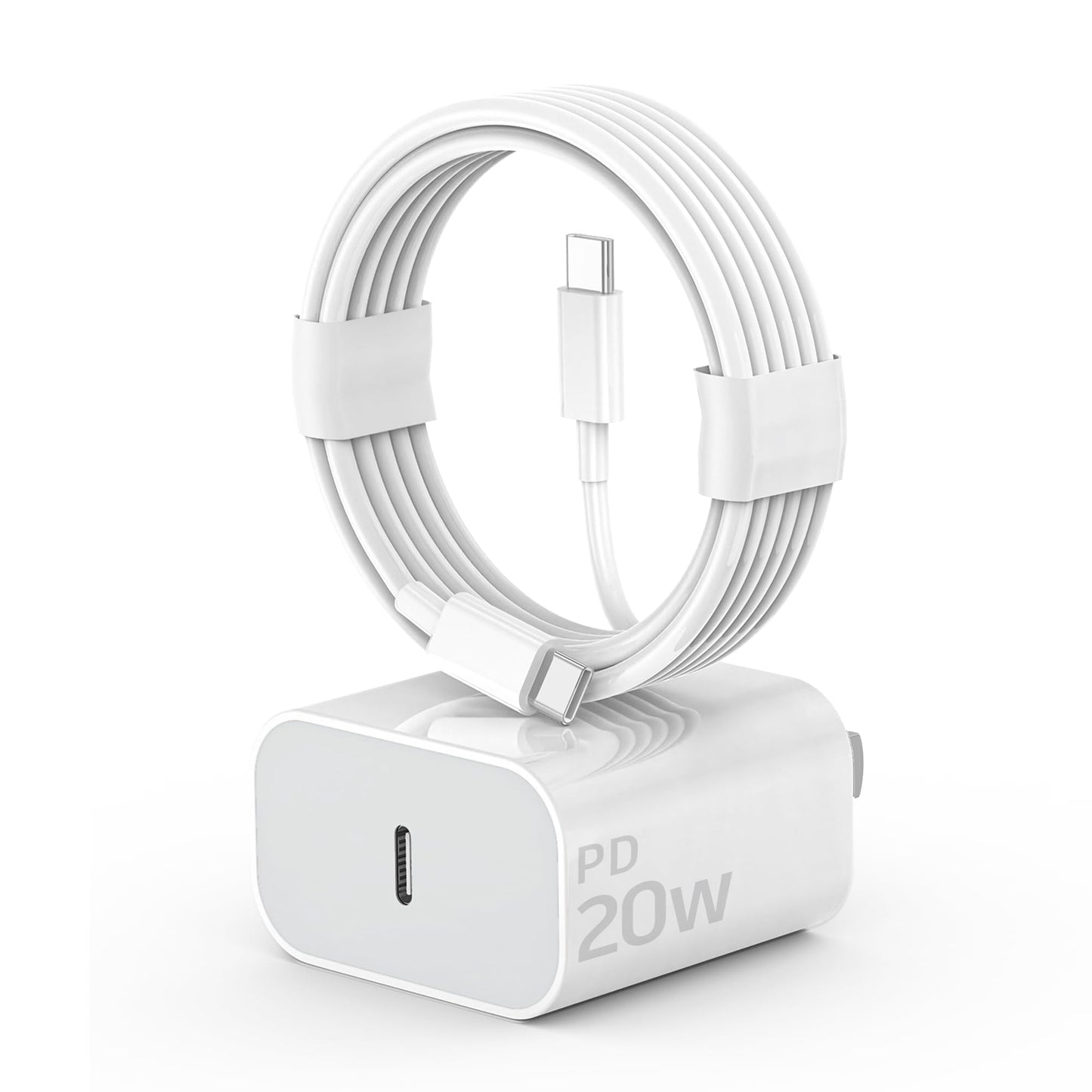 iPhone 16/15 USB-C Fast Charger, 20W + 60W 10FT Cable for iPhone 16/15/Plus/Pro/Max, iPad Pro 12.9/11, Mini 6, Air4