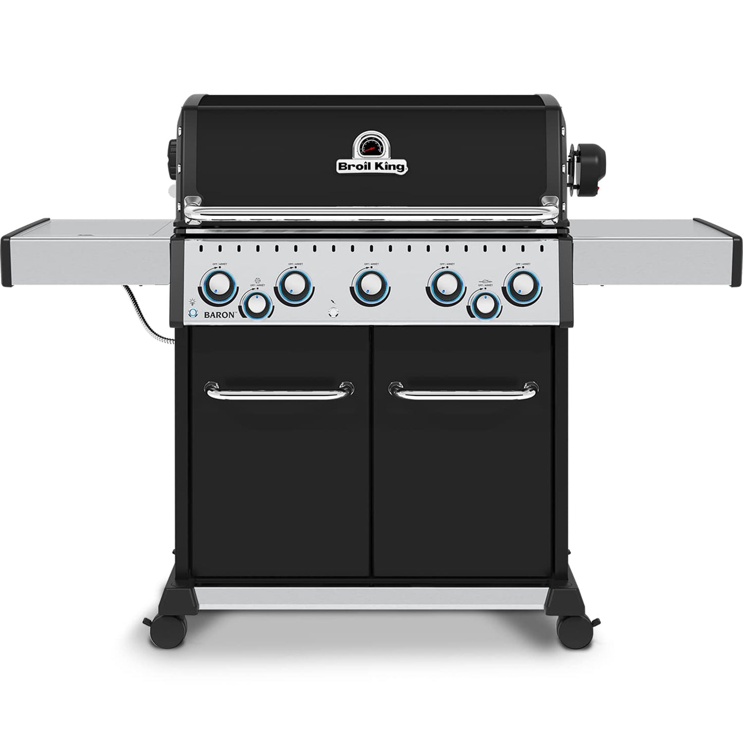 Broil King, Baron 590 Pro, 876244, Liquid Propane (LP), 5-Burner, Silver, Black