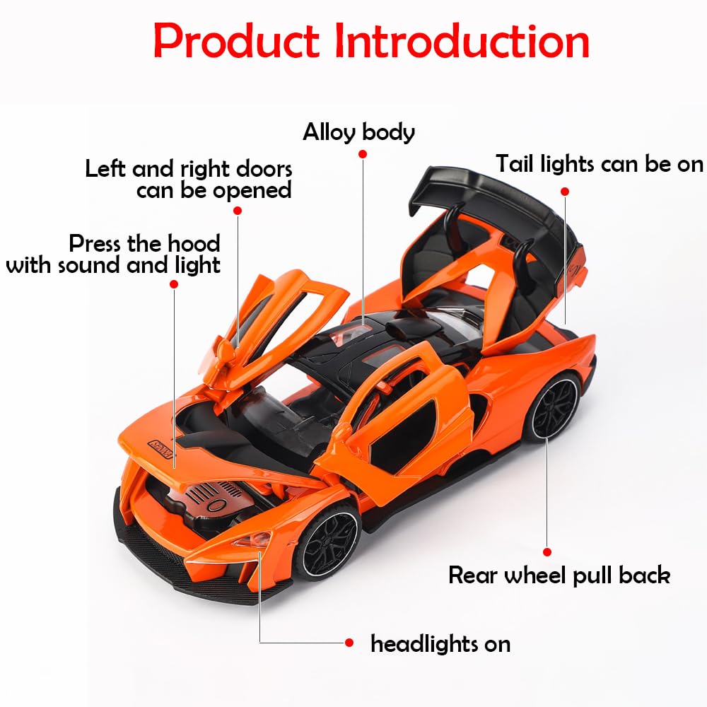 Die-Cast McLaren Senna Toy Car with Sound