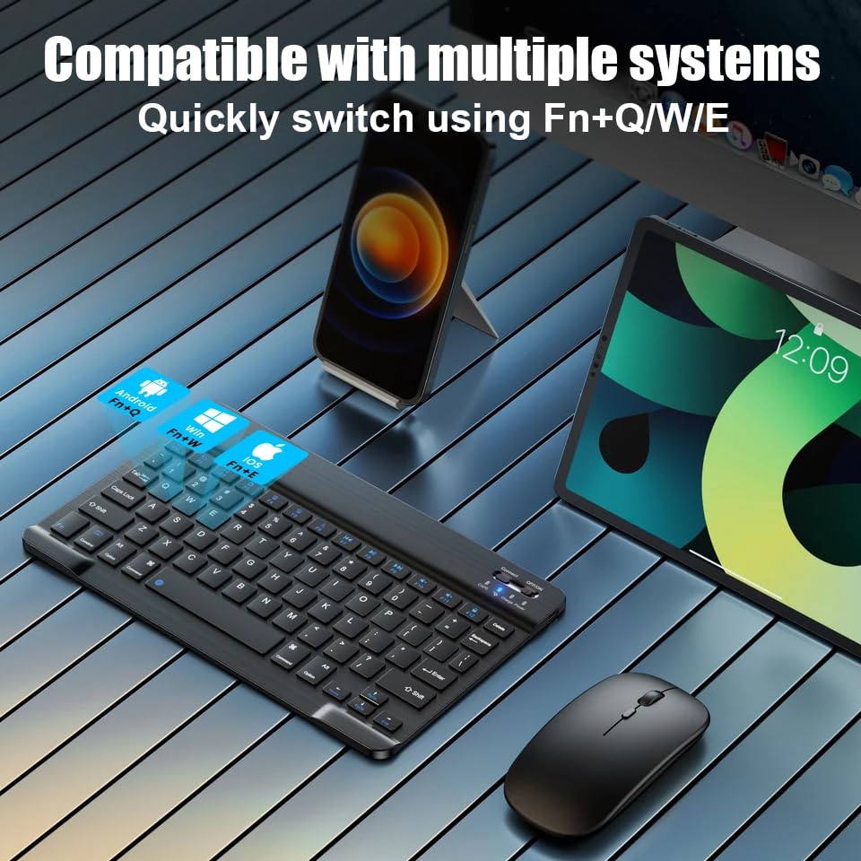Bluetooth Keyboard for iPad, Samsung Tablets