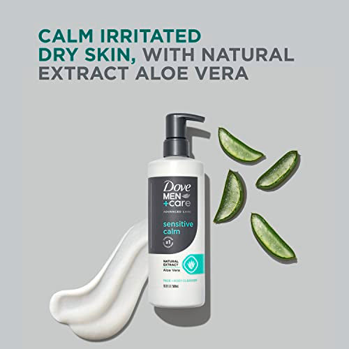 UPDATE: DEAD ❗ DOVE MEN + CARE Advanced Care Face + Body Cleanser Sensitive Calm 3 Count for Sensitive Skin Body Wash with Natural Extract Aloe Vera 16.9 oz