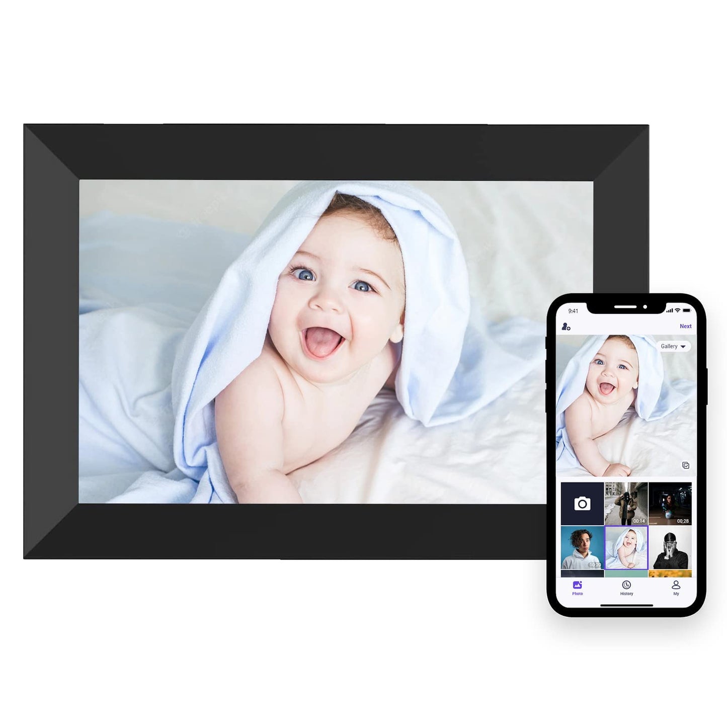 Mezed 10.1" Digital Photo Frame with Touch Screen