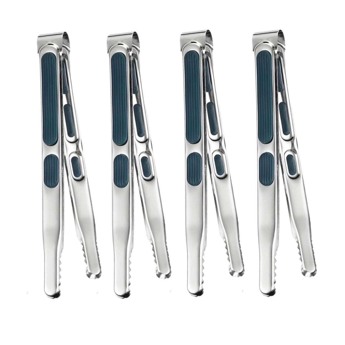 4 Pack Stainless Steel Korean BBQ Cooking Tongs