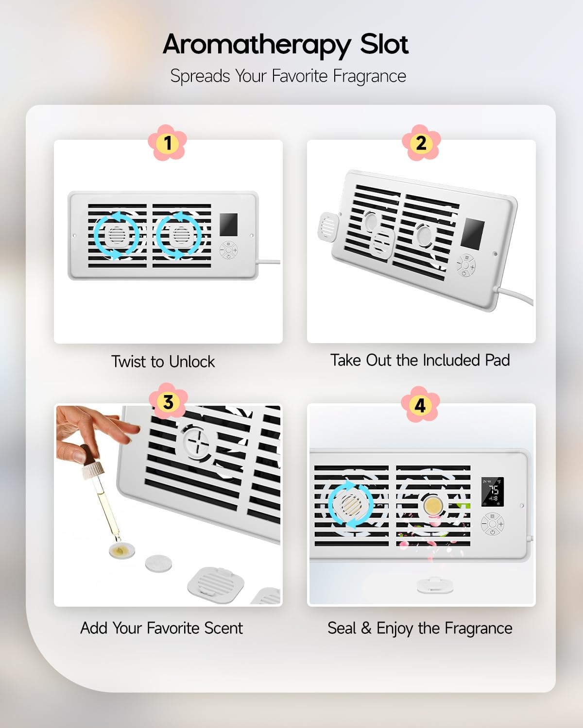 KLYRO 10-Speed Register Booster Fan with Remote