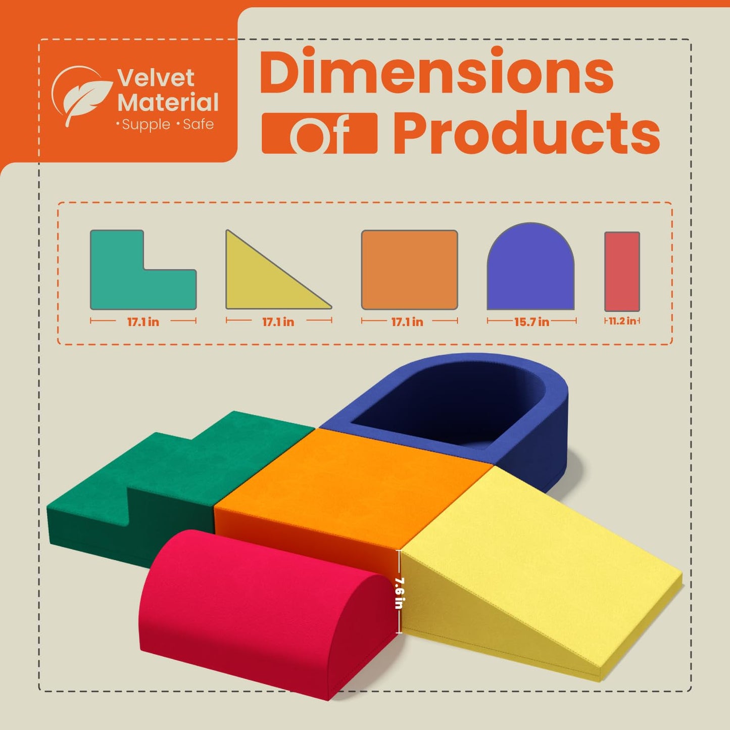 5-Piece Foam Climbing Blocks for Toddlers