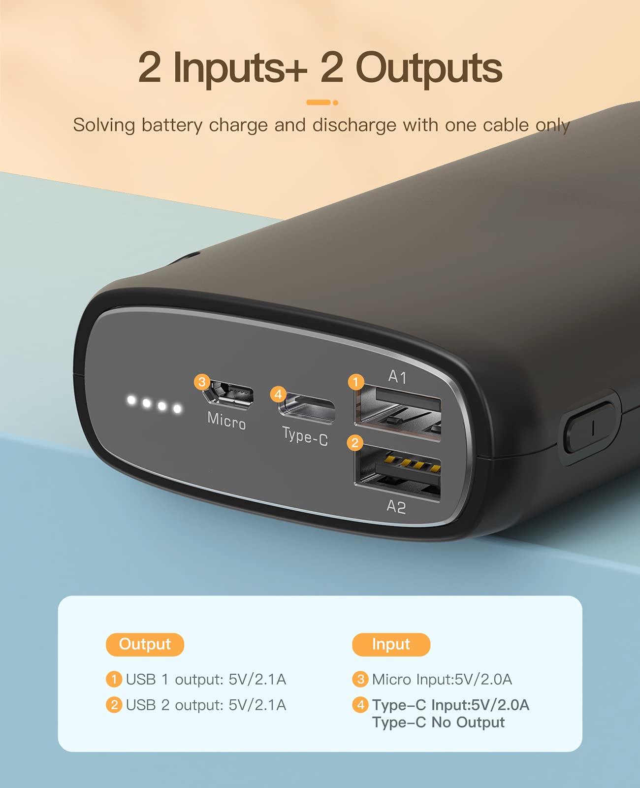 Kuulaa Portable Charger iPhone Power Bank 26800mAh Battery Pack Charger Portable Dual USB Output Portable Battery Charger Compatible with iPhone 15 14 13 12 11 Samsung S22 S21 Google iPad etc, Black