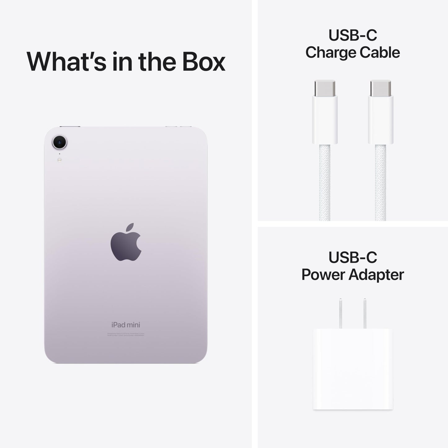 New Apple iPad Mini (A17 Pro): Apple Intelligence, 8.3-inch Liquid Retina Display, 128GB, Wi-Fi 6E, 12MP Front/12MP Back Camera, Touch ID, All-Day Battery Life — Purple