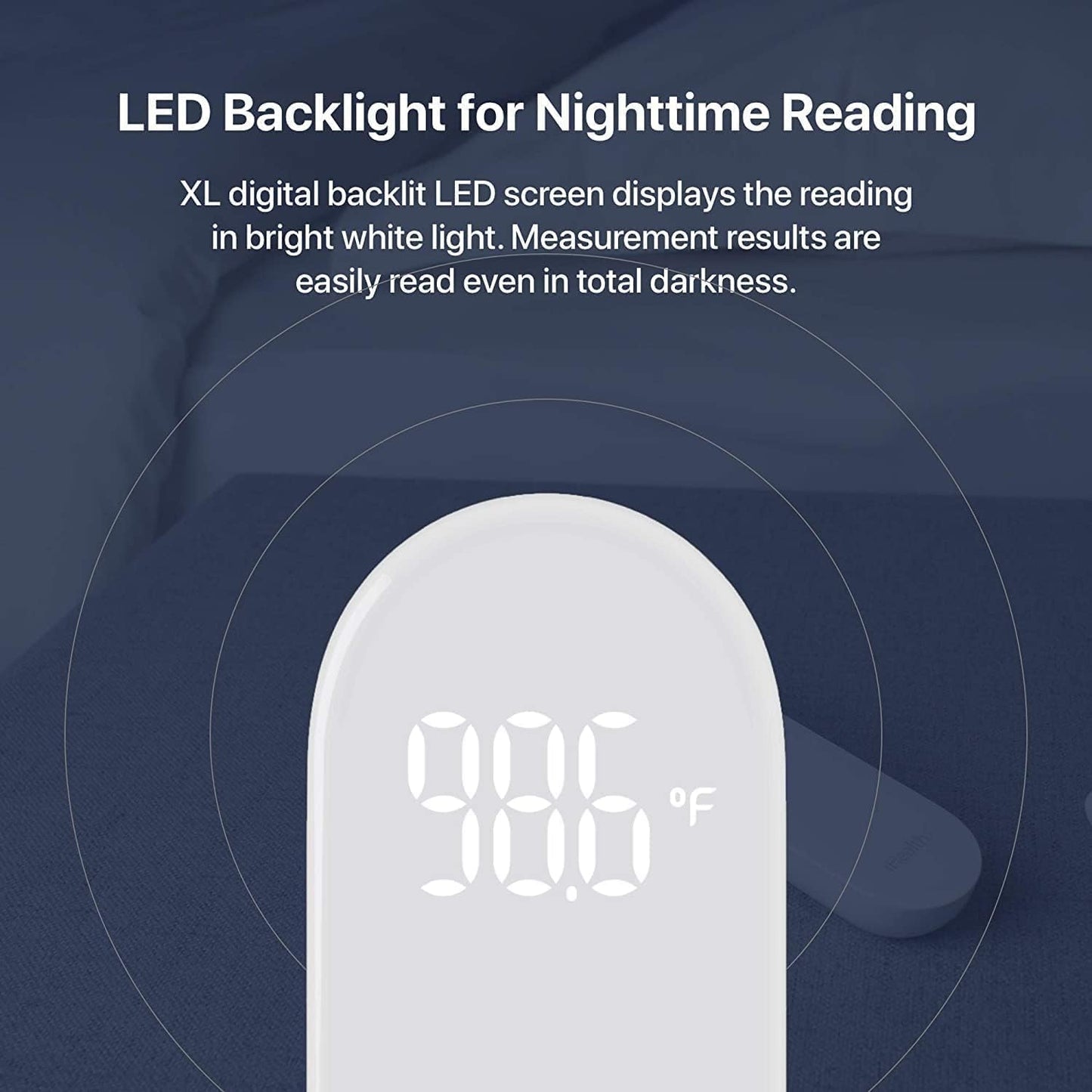 iHealth Smart Bluetooth Thermometer for Adults and Kids - Wireless No-Touch Digital Thermometer for Forehead - 3 Ultra-Sensitive Sensors, Large LED Digits, Vibration Mode - for Home Use, PT3SBT
