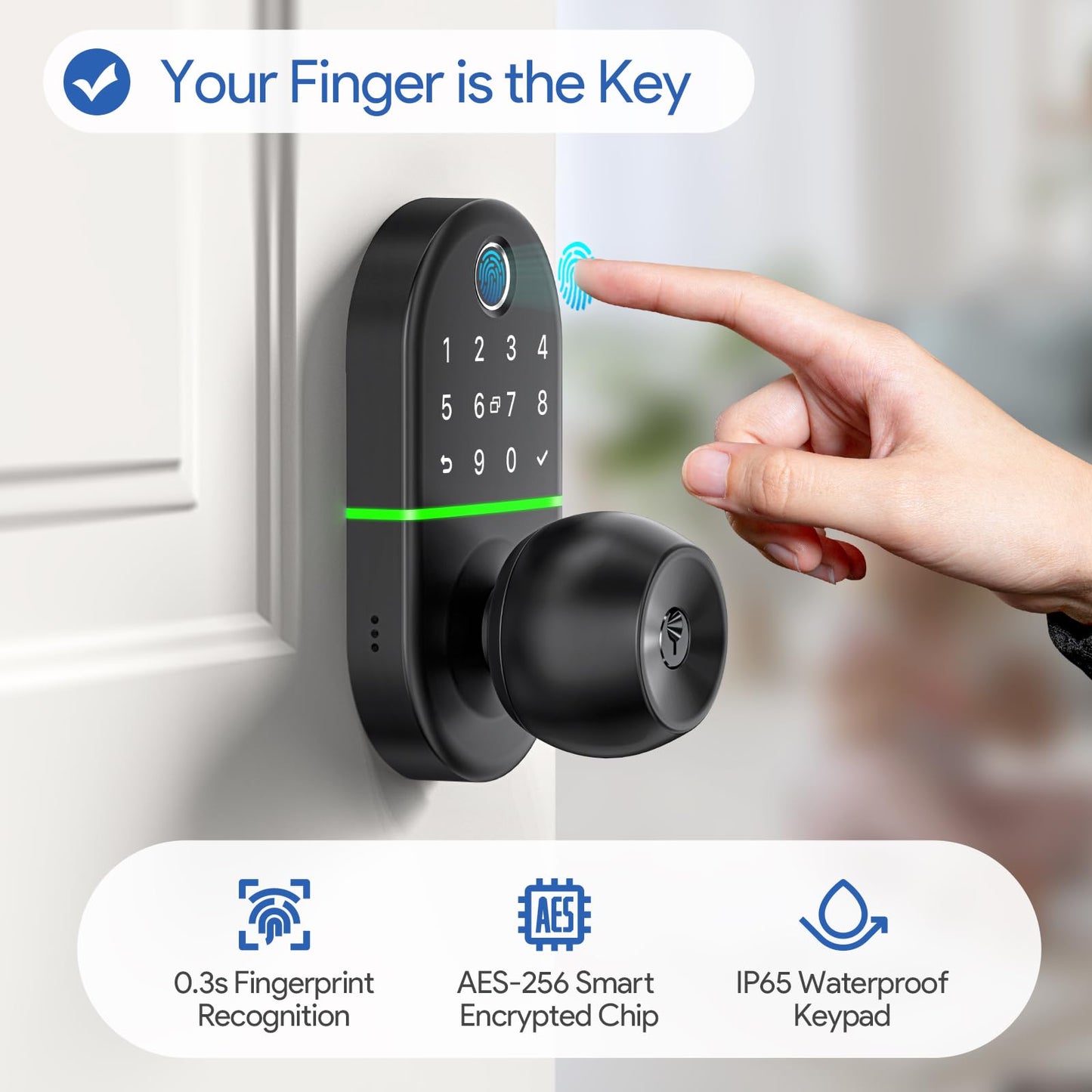 Keyless Entry Digital Lock with Fingerprint Access