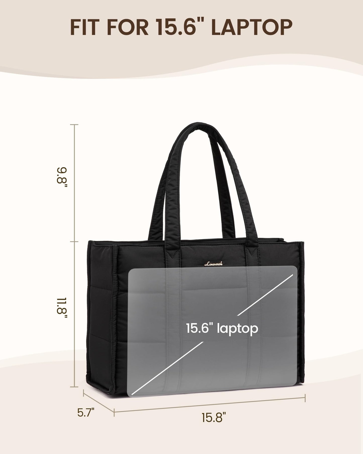 LOVEVOOK 15.6 Inch Laptop Tote Bag for Work