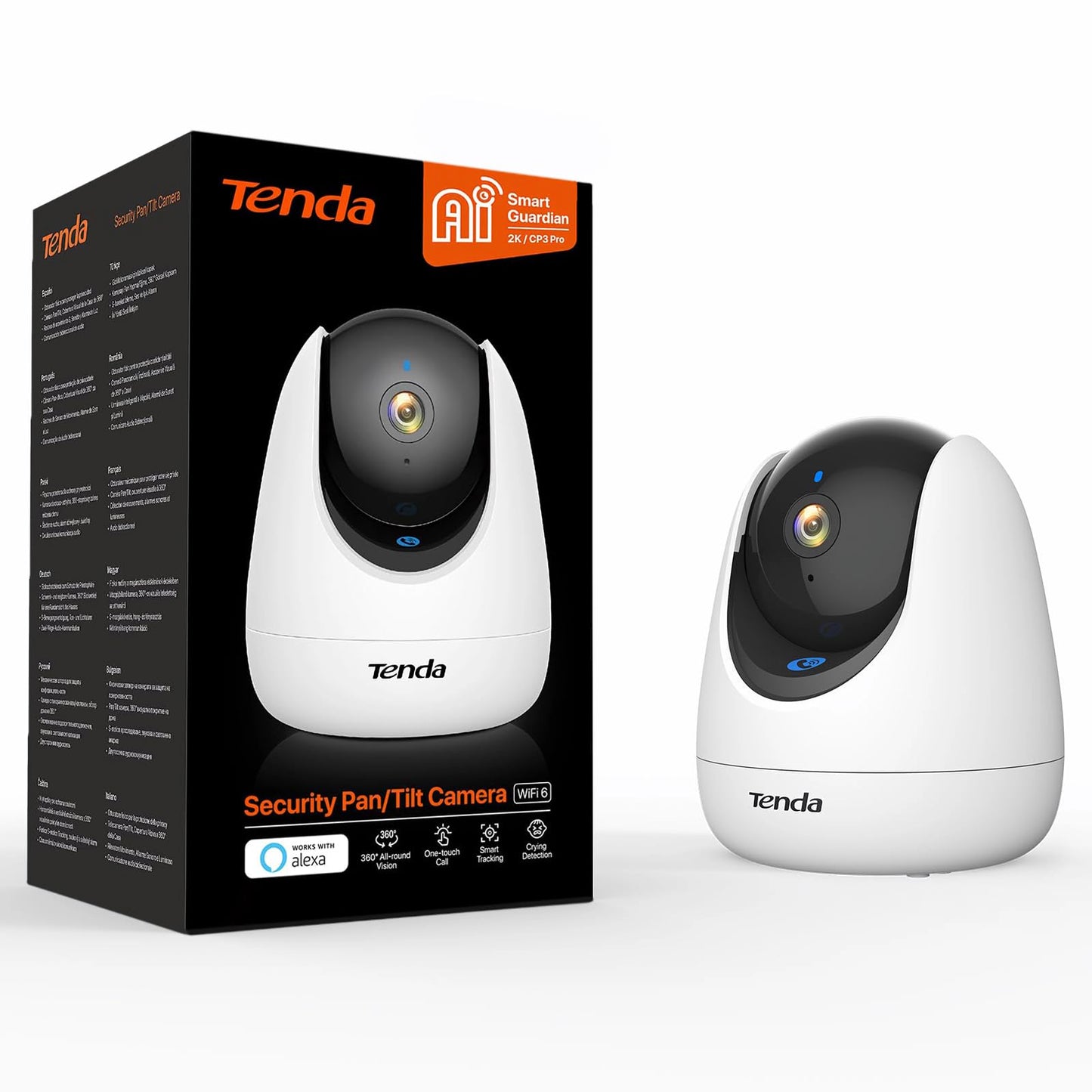 Tenda 2K Indoor WiFi Security Camera with Night Vision