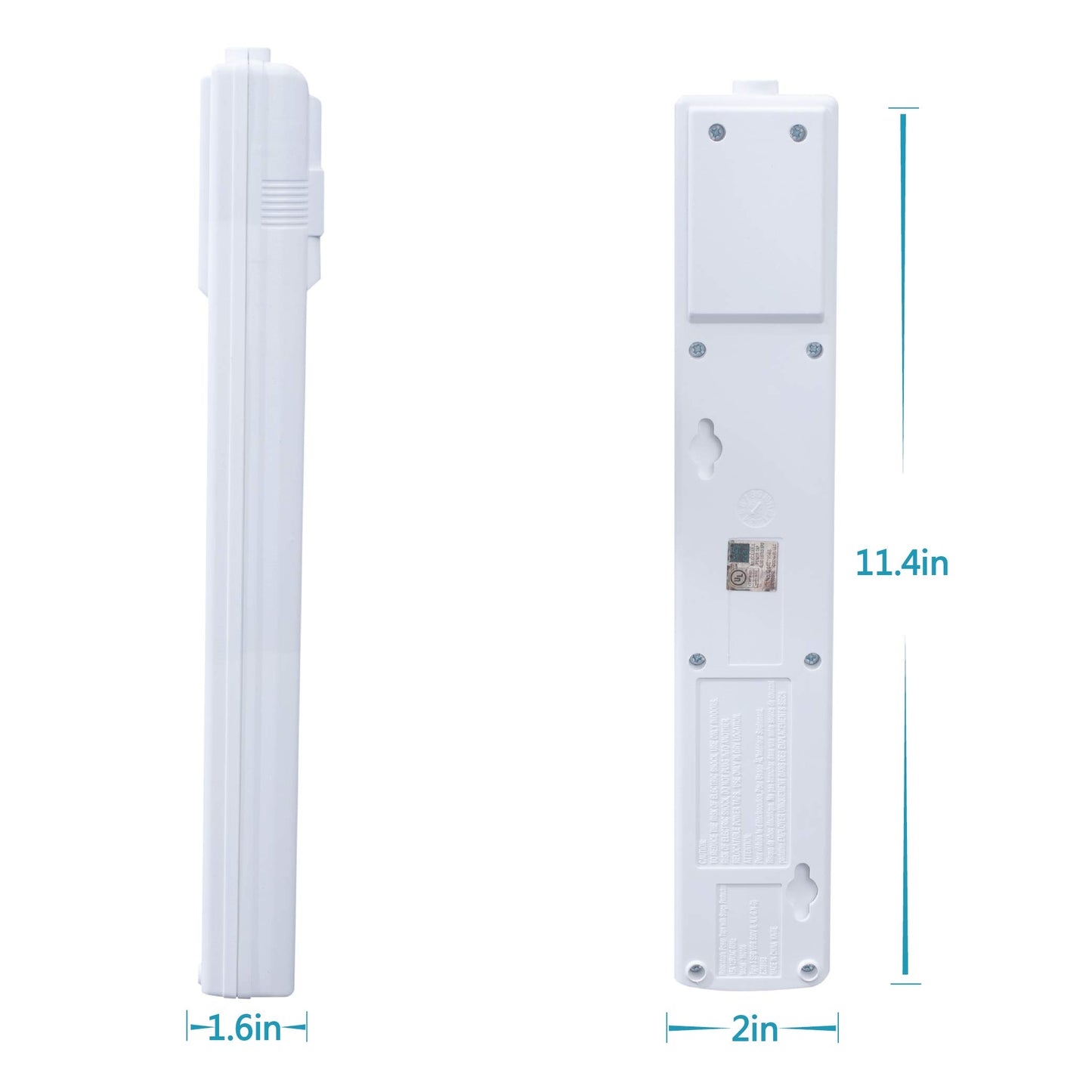 KMC 6-Outlet Surge Protector Power Strip, 2-Pack
